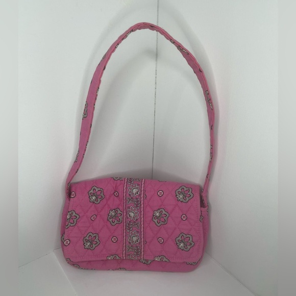 Vera Bradley Pink Quilted Shoulder bag with Matching Change Purse - Picture 2 of 6